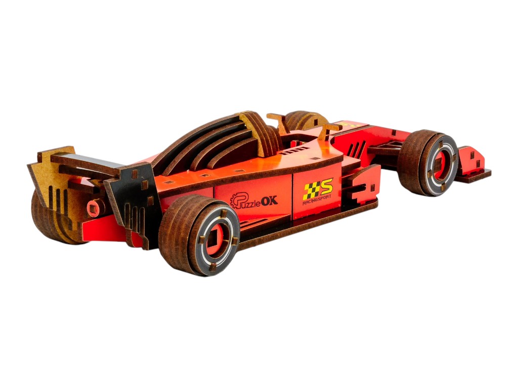 Дерев'яний 3D-конструктор "Bolide", PuzzleOk Puz-00950