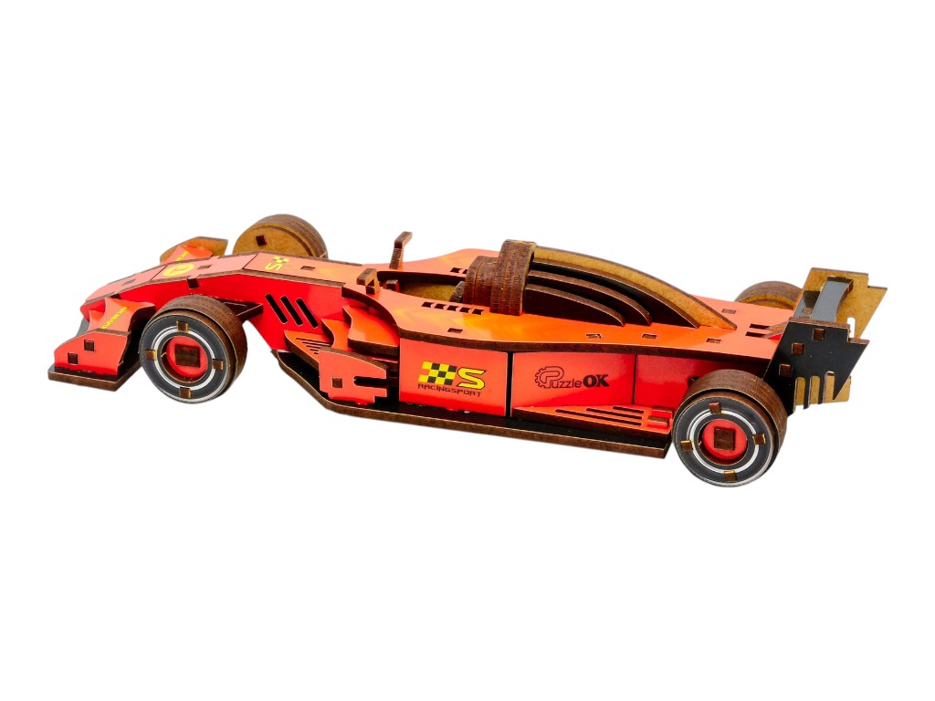 Дерев'яний 3D-конструктор "Bolide", PuzzleOk Puz-00950