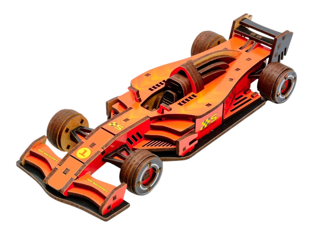 Дерев'яний 3D-конструктор "Bolide", PuzzleOk Puz-00950