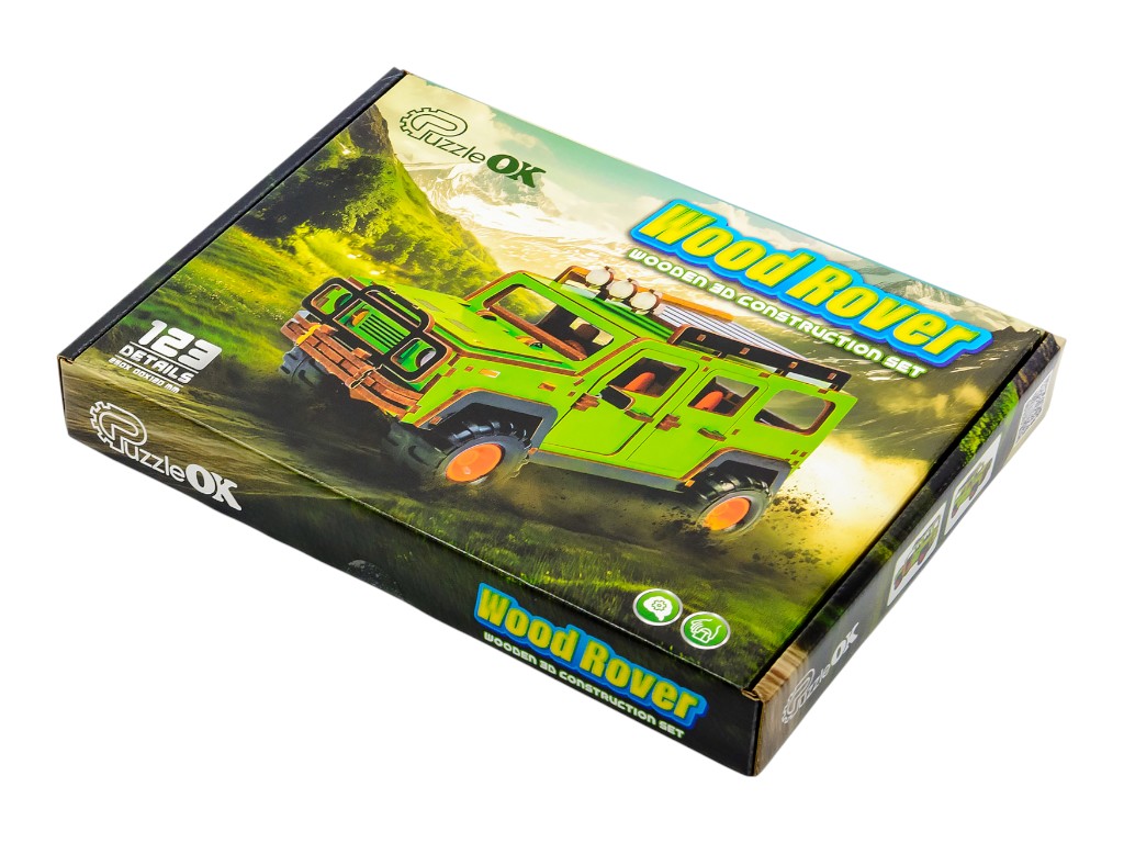 Дерев'яний 3D-конструктор Wood Rover, PuzzleOk Puz-00951