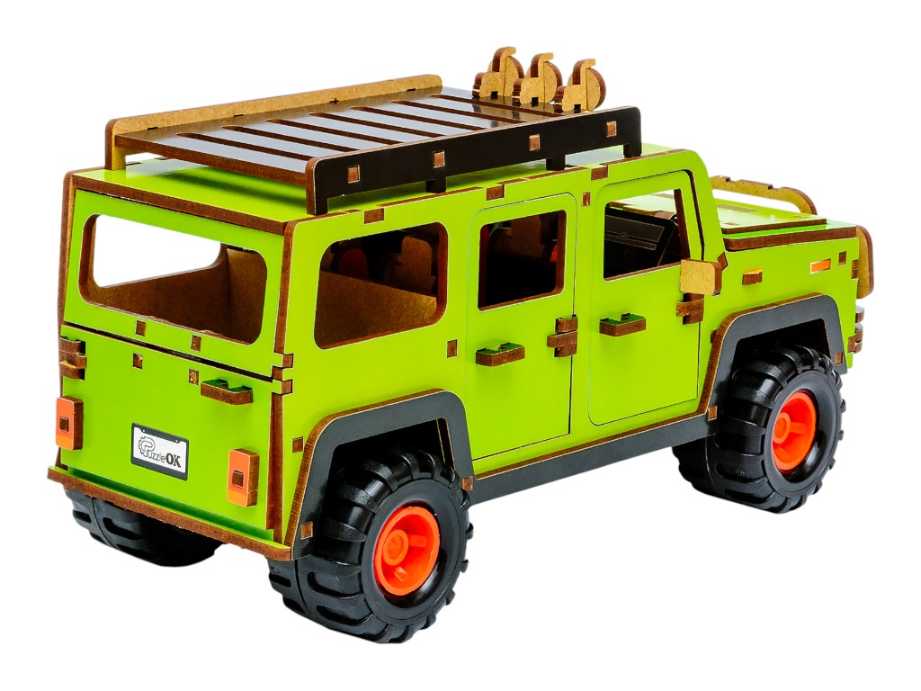 Дерев'яний 3D-конструктор Wood Rover, PuzzleOk Puz-00951