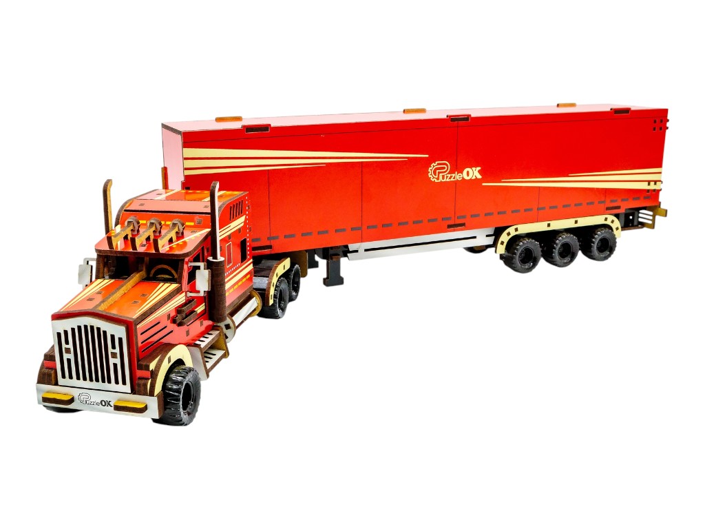 Деревянный 3D конструктор Wood Truck, PuzzleOk Puz-00952