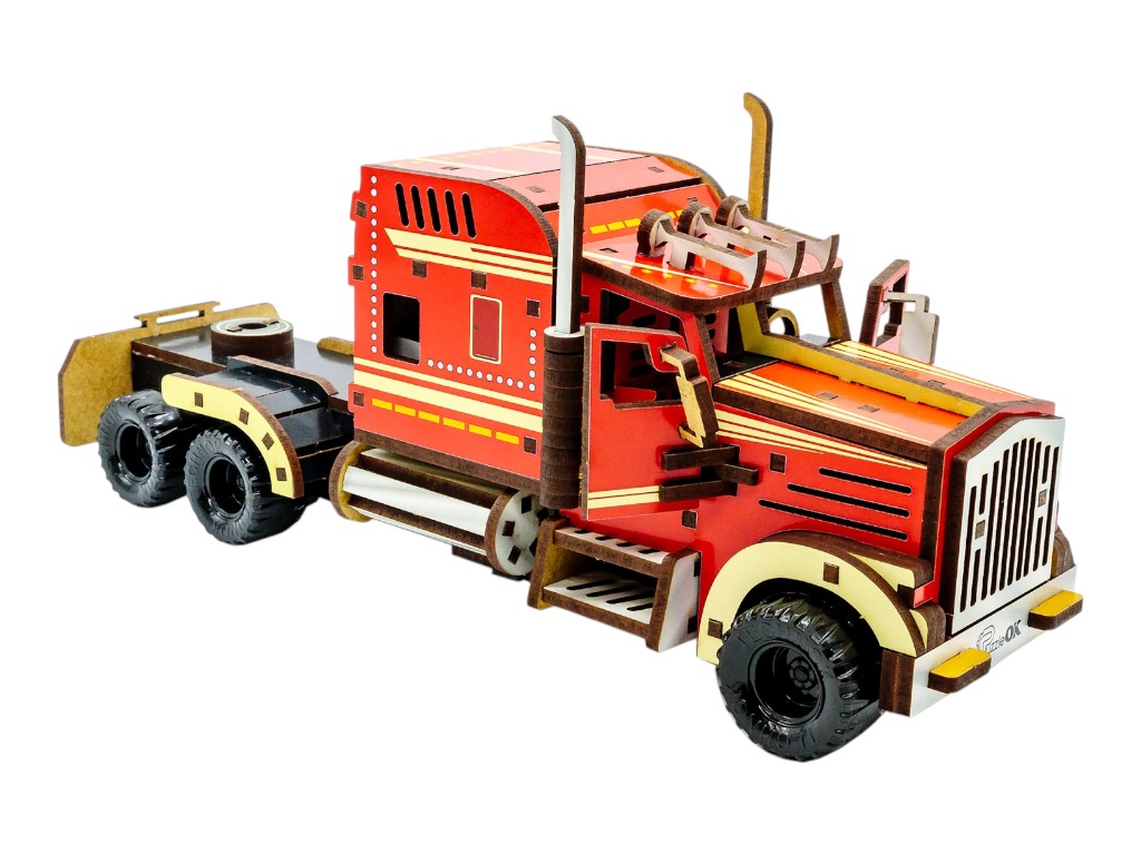 Деревянный 3D конструктор Wood Truck, PuzzleOk Puz-00952