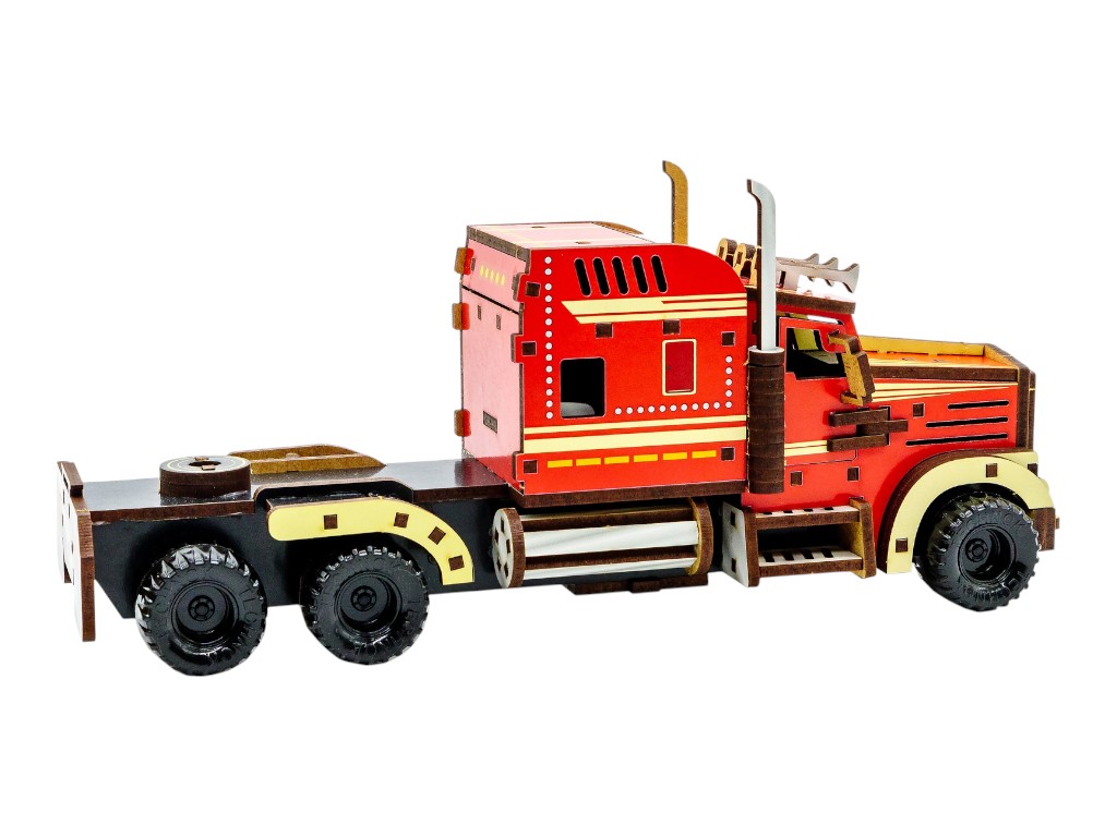 Деревянный 3D конструктор Wood Truck, PuzzleOk Puz-00952