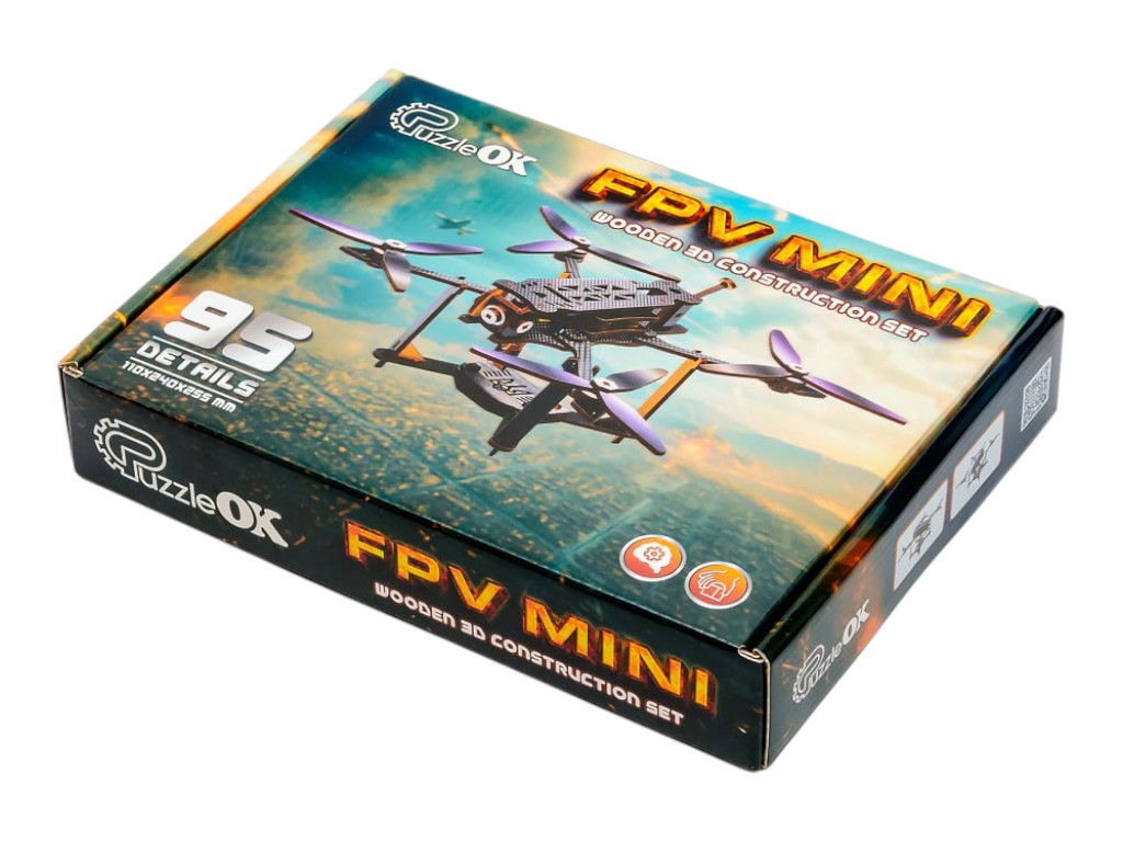 Дерев'яний конструктор FPV Mini, PuzzleOk Puz-00953