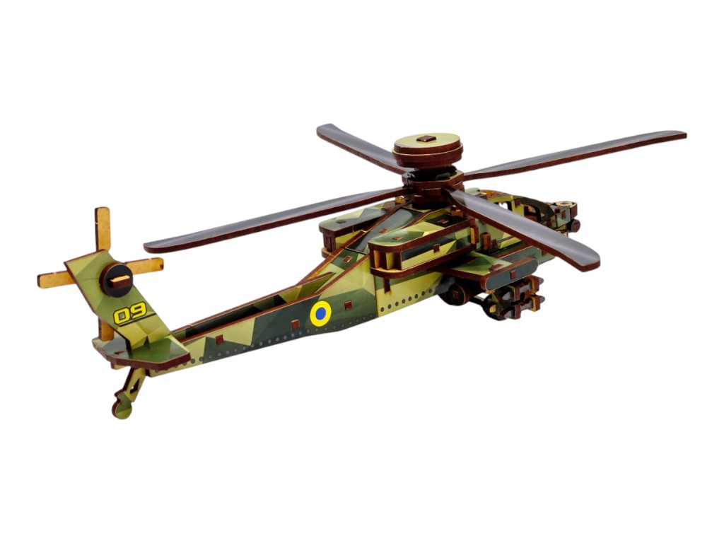 Дерев'яний конструктор Sky Chopper, PuzzleOk Puz-00954