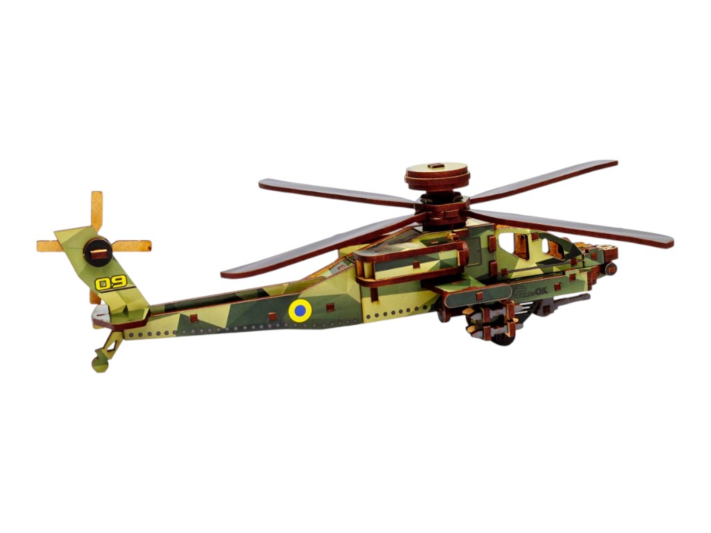 Дерев'яний конструктор Sky Chopper, PuzzleOk Puz-00954