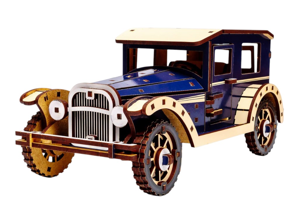 Дерев'яний конструктор Retro Car, PuzzleOk Puz-00955