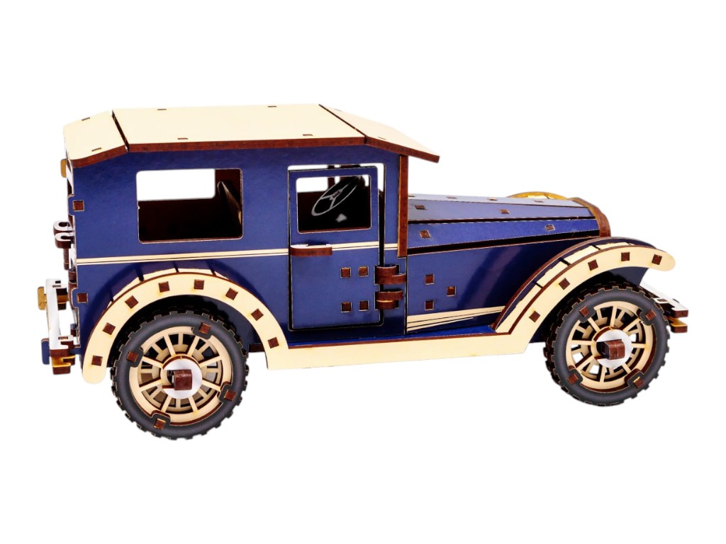 Дерев'яний конструктор Retro Car, PuzzleOk Puz-00955