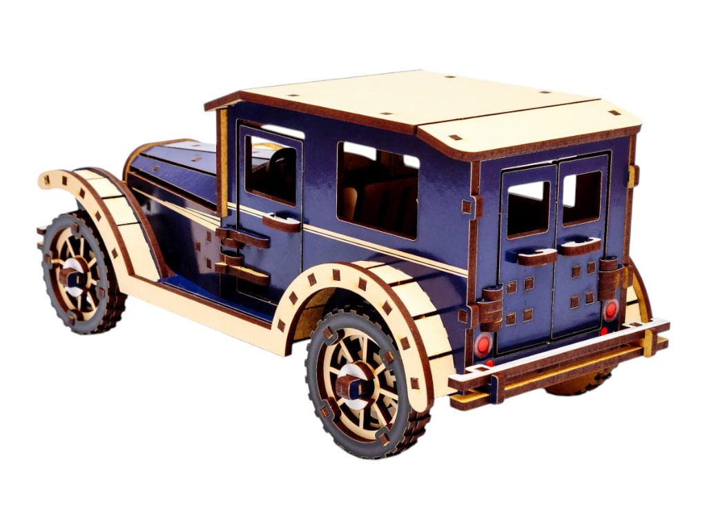 Дерев'яний конструктор Retro Car, PuzzleOk Puz-00955