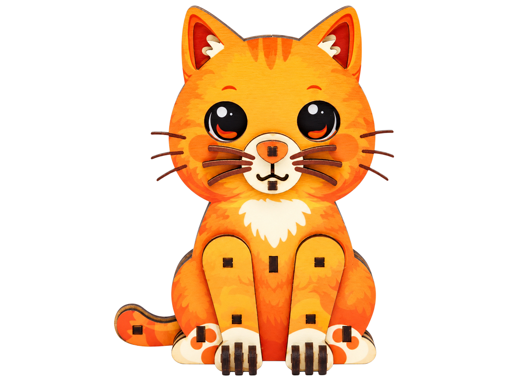 Деревянный 3D конструктор «Turbo Cat», 28 деталей