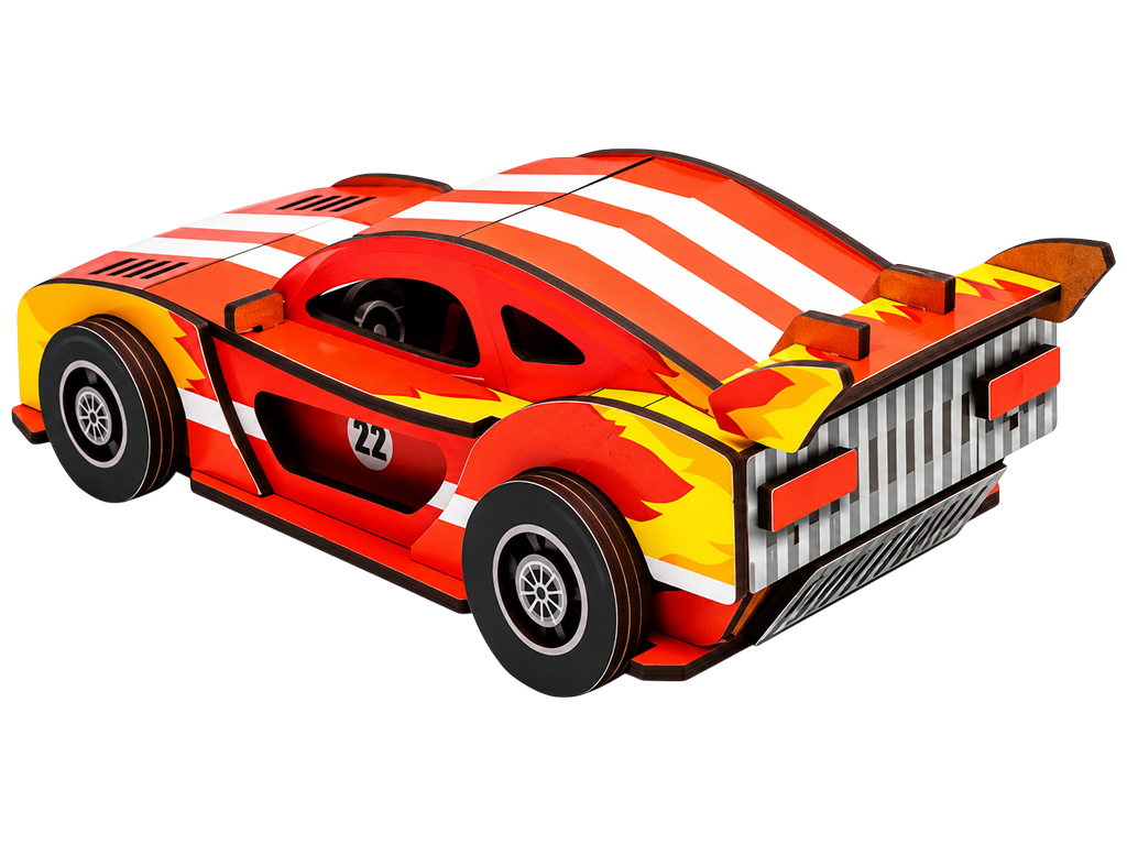 Дерев’яний 3D конструктор «Red Flame», 131 деталь