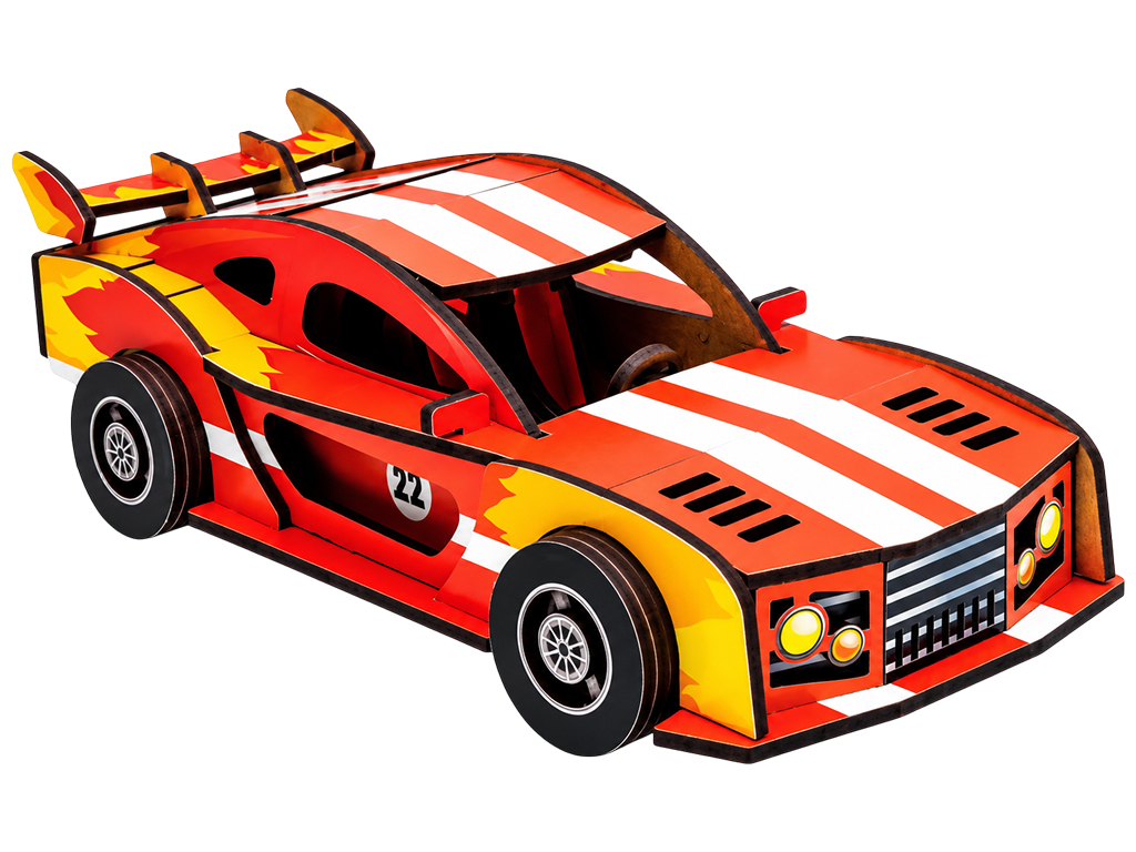 Дерев’яний 3D конструктор «Red Flame», 131 деталь