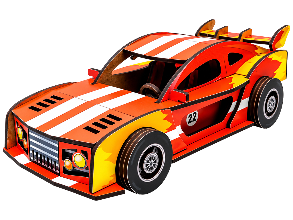 Дерев’яний 3D конструктор «Red Flame», 131 деталь