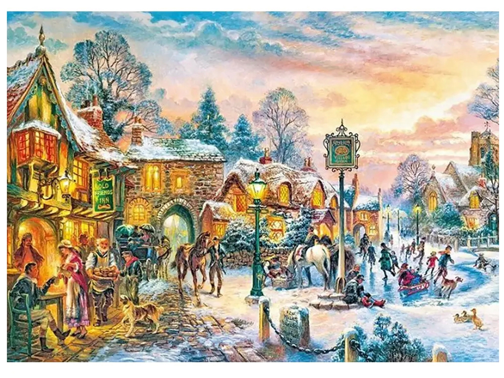 Пазлы Зимние сумерки, 1000 элементов, Cherry Pazzi 30370