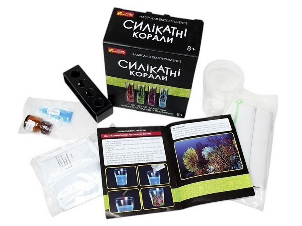 Набір для експериментів, Силікатні корали, Ranok Creative