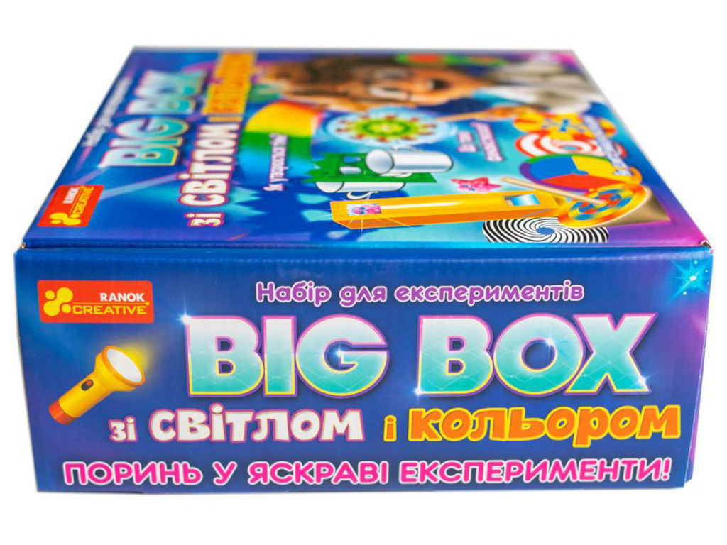 Набір для експериментів досліди світла Big Box зі світлом і кольором, 8+, Ranok Creative