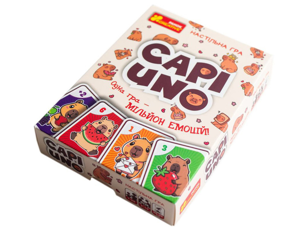 Настольная игра карточная Capiuno-Капиуно, 11 см, со специальными картами, Ranok Creative