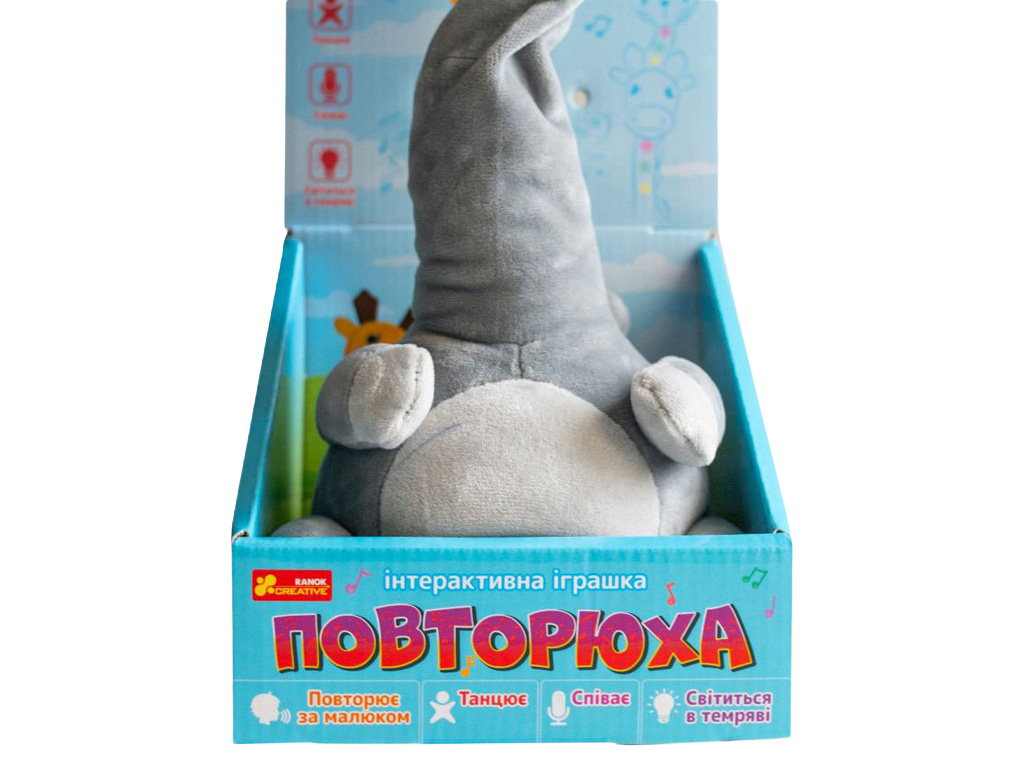 Игрушка интерактивная звуковая "Котик-повторюха, с подсветкой и мелодиями, Ranok Creative