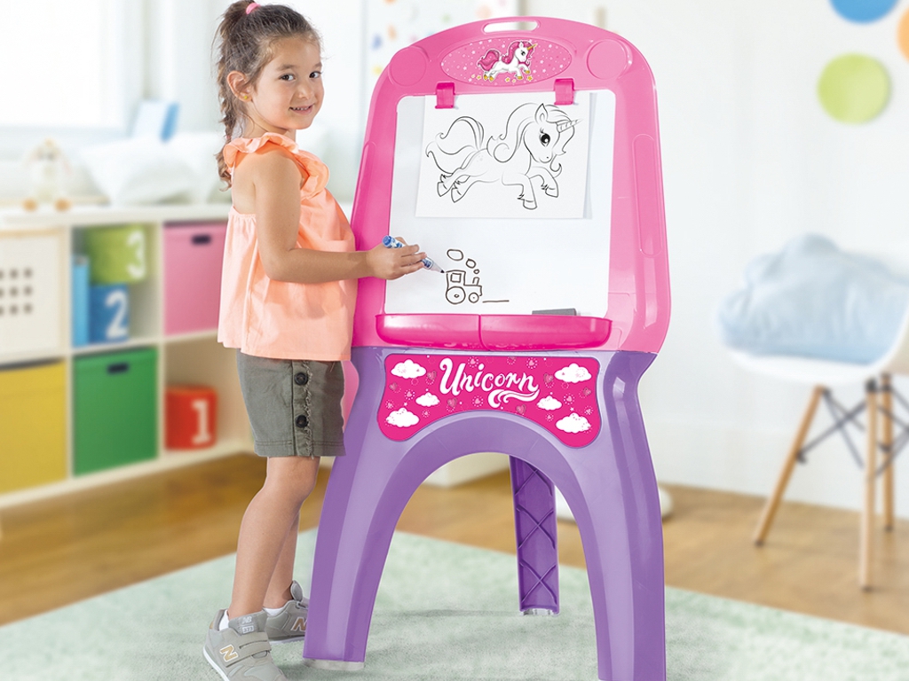 Мольберт детский для рисования Единорог DOLU Toy Factory 2562