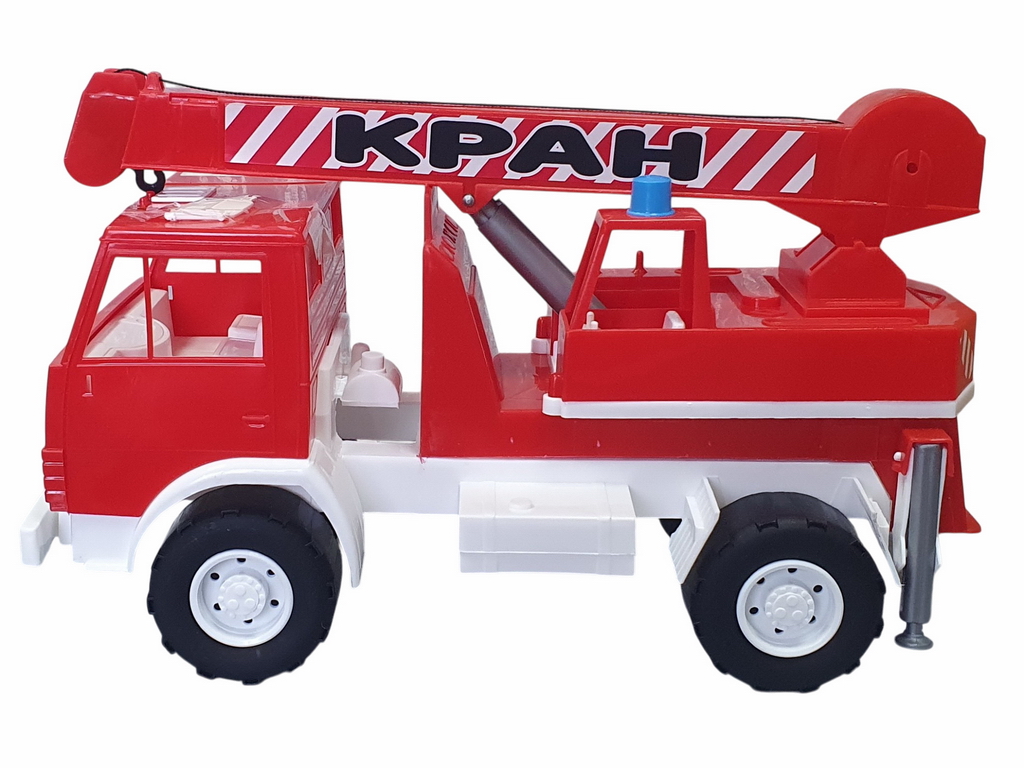 Игрушка автокран Камаз Х2 строительная техника с выдвижной стрелой, 7 цветов