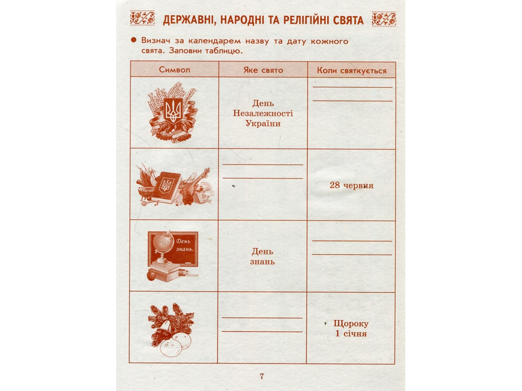 Зошит "Ми – українці", 2 клас, І. Гусельникова, Н. Печериця, Ранок
