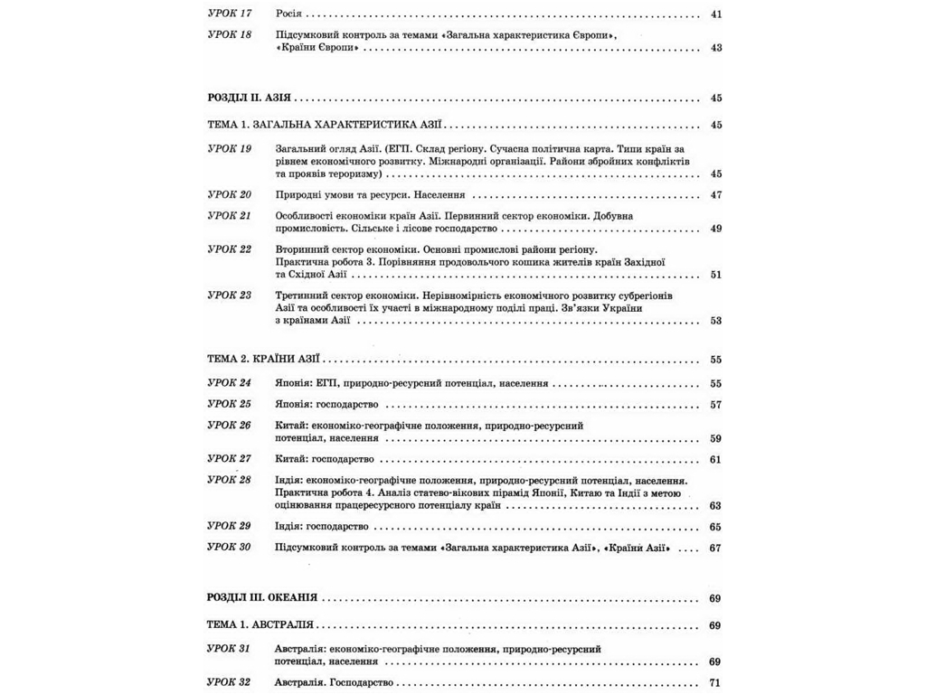 Учебник "География: регионы и страны", 10 класс, Г. Д. Довгань, Основа