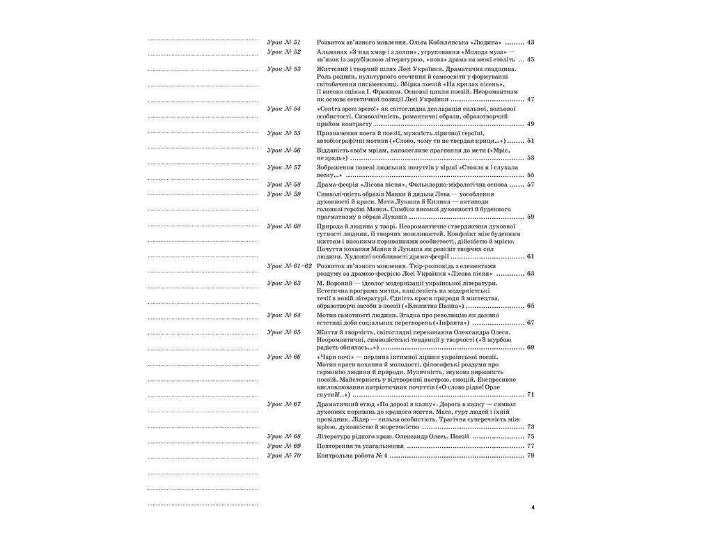 Пособие "Украинская литература. II семестр", 10 класс, О. В. Слюнина, Основа