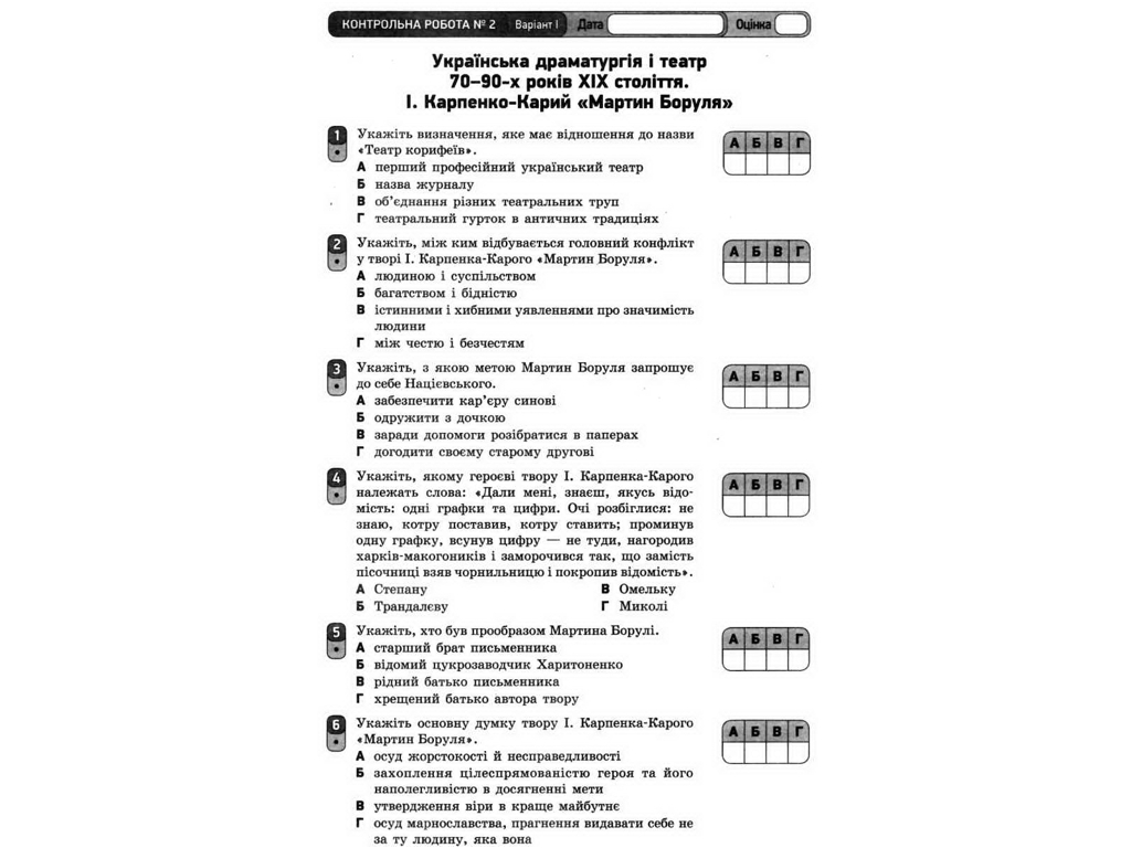 Зошит "Українська література (рівень стандарту). 10 клас", 10 клас, В. В. Паращич, Ранок