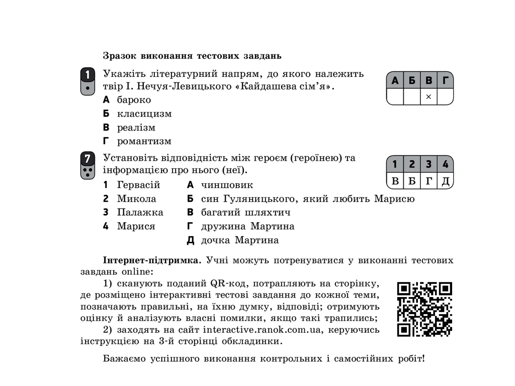 Зошит "Українська література (рівень стандарту). 11 клас", 11 клас, В. В. Паращич, Ранок