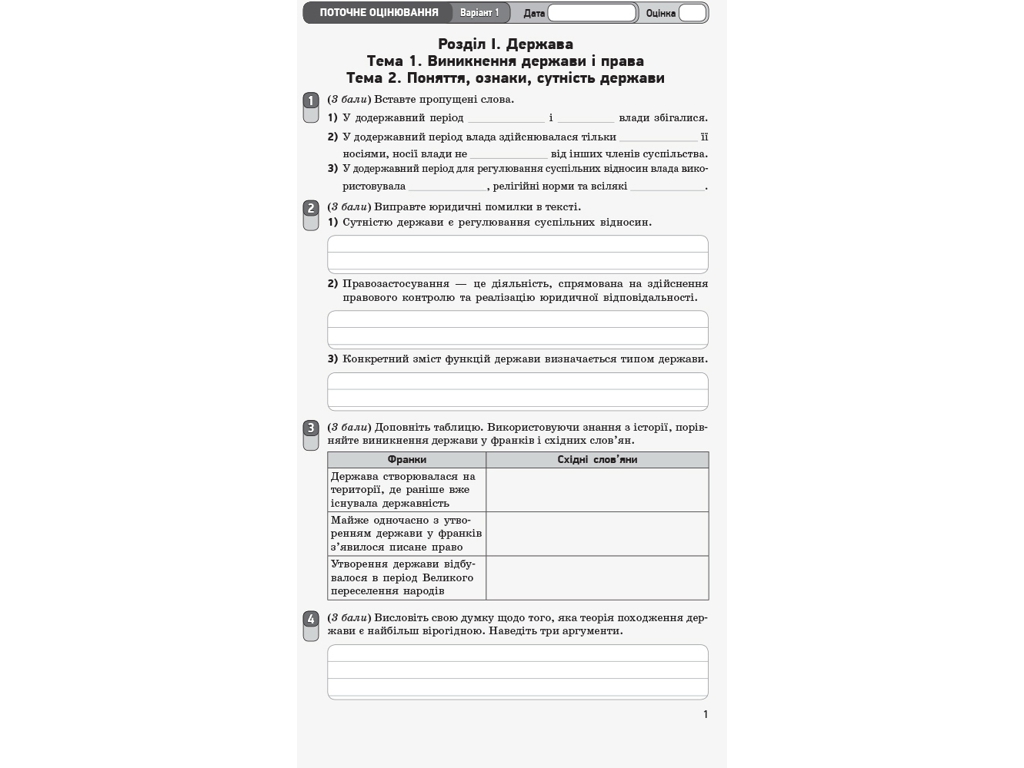 Зошит "Правознавство. 10 клас. Профільний рівень", 10 клас, В. Т. Машика, Ранок