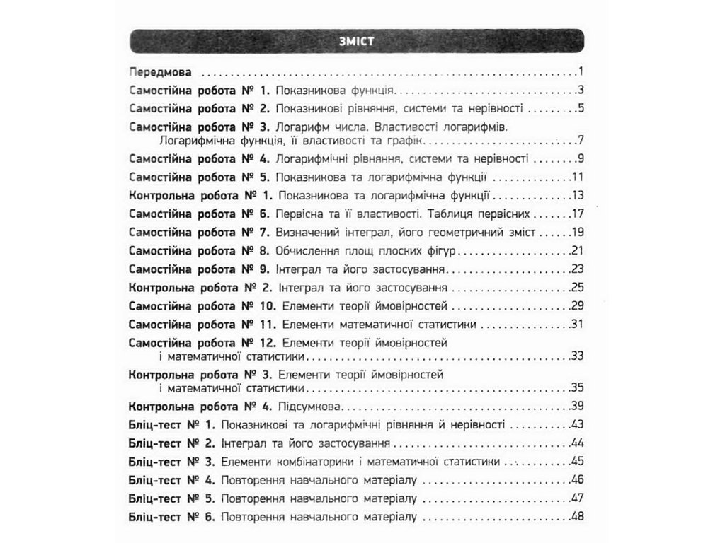 Зошит "Математика. 11 клас. Рівень стандарту. Часина 1. Алгебра і початки аналізу", 11 клас, "Ранок"