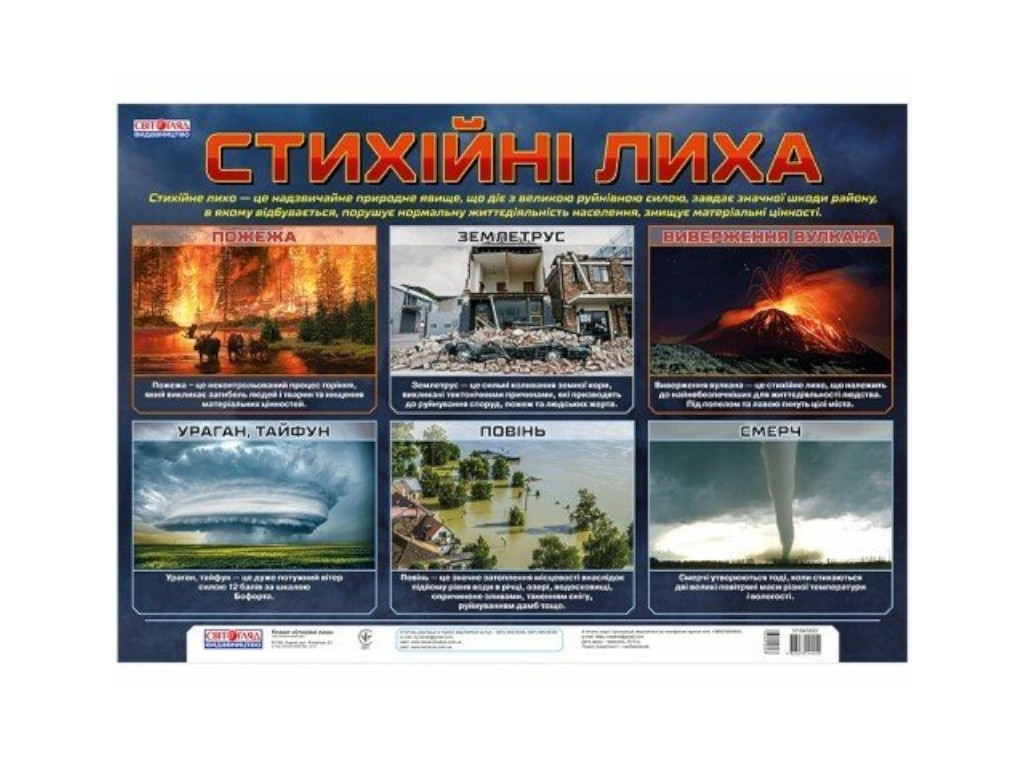 Плакат "Стихійні лиха", Світогляд