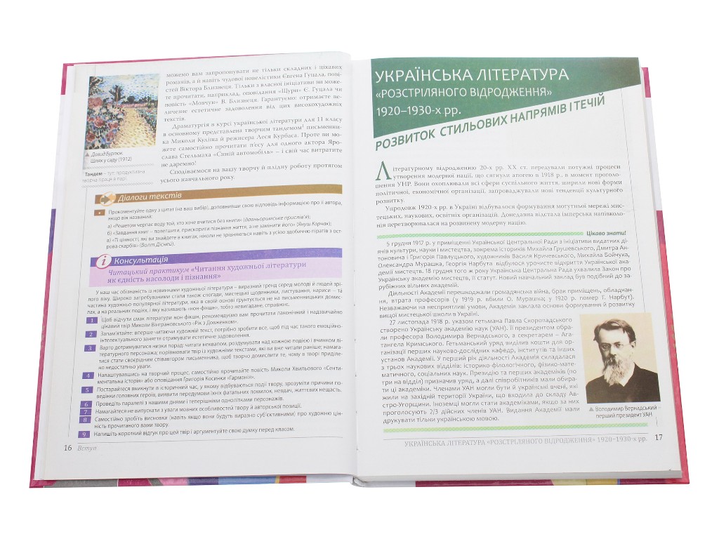 Учебник "Украинская литература. Профильный уровень", 11 класс, О. Слоневская, Н. Мафтин, Литера