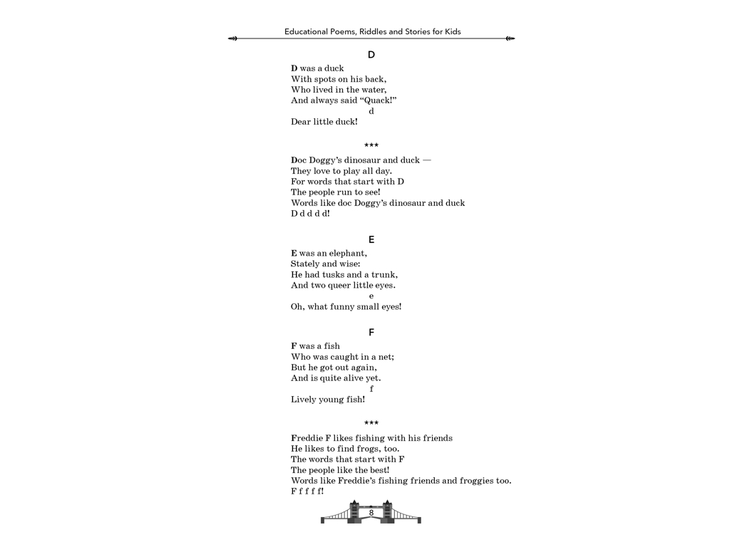 Посібник "Educational Poems Riddles and Stories for Kids", 1–4 класи НУШ, О. Богданова, Основа