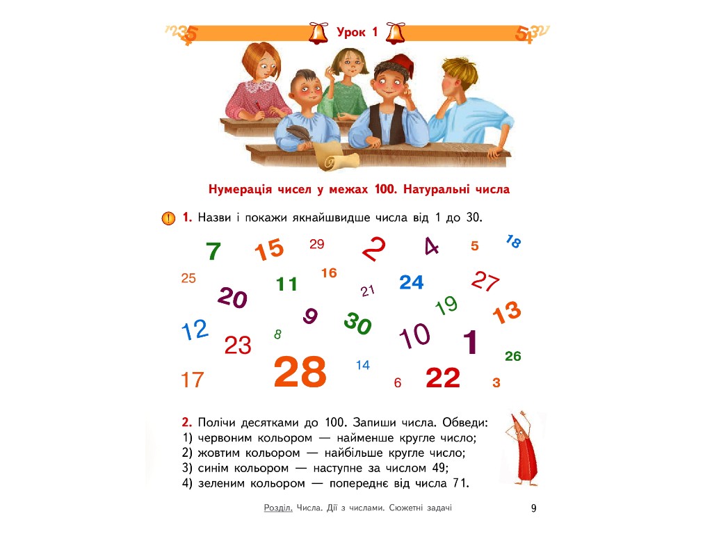 Учебник "Математика", 3 класс НУШ часть 1, Ольга Гись, И. Филяк, Ранок