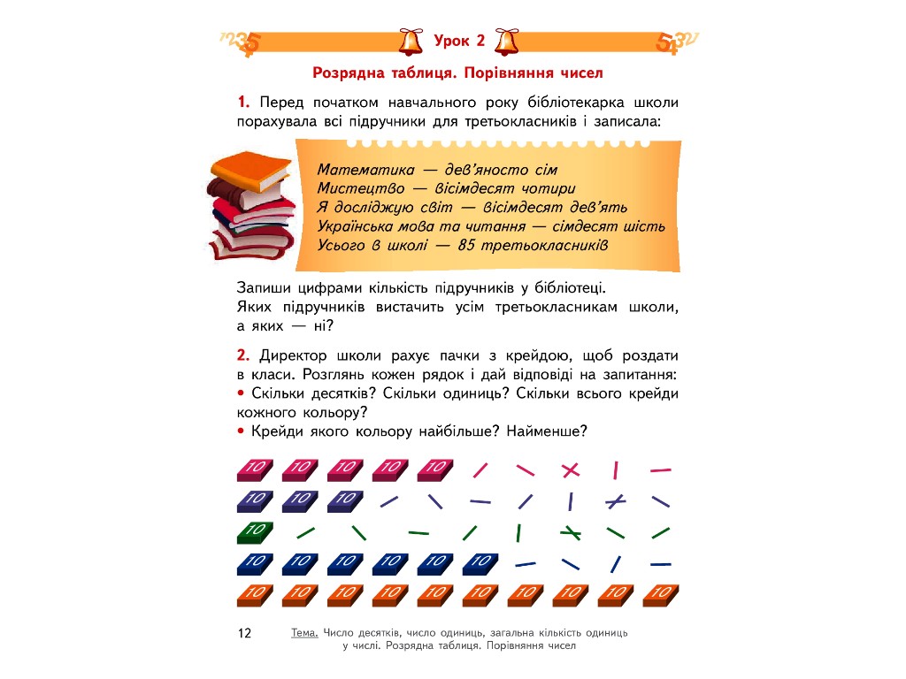 Учебник "Математика", 3 класс НУШ часть 1, Ольга Гись, И. Филяк, Ранок