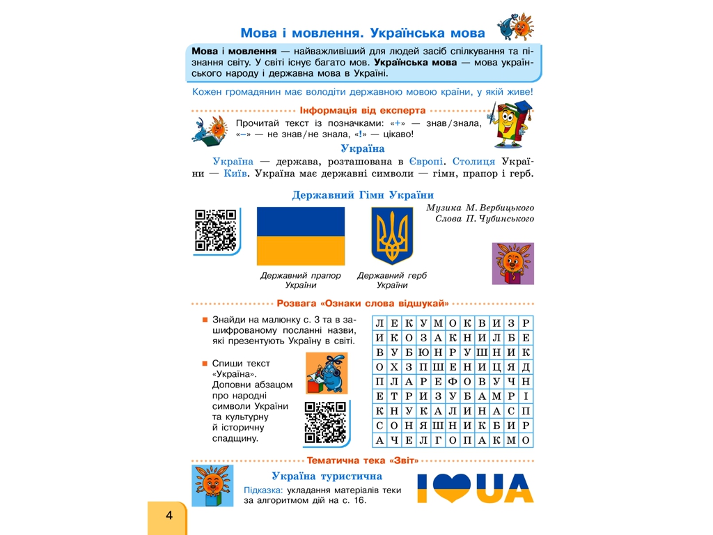Навчальний посібник "Українська мова та читання", 4 клас НУШ ч.1.1, Г. Іванців, Ранок