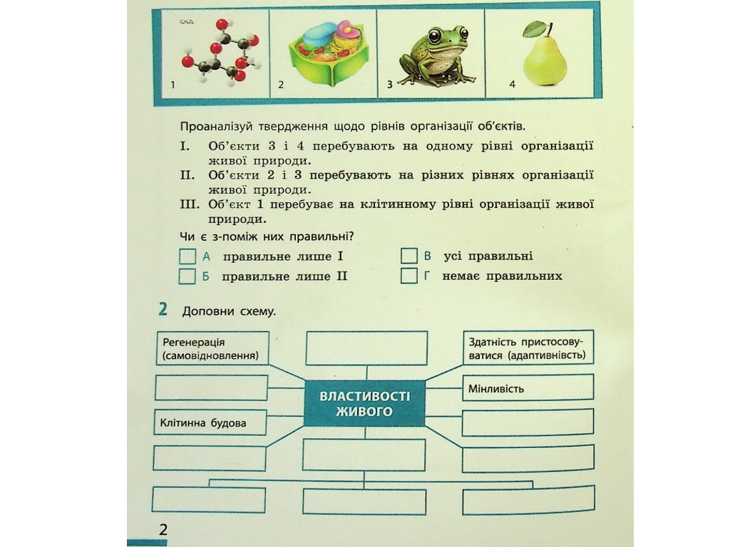 Робочий зошит "Біологія" НУШ, 7 клас, О. Тагліна, А. Самойлов, Ранок