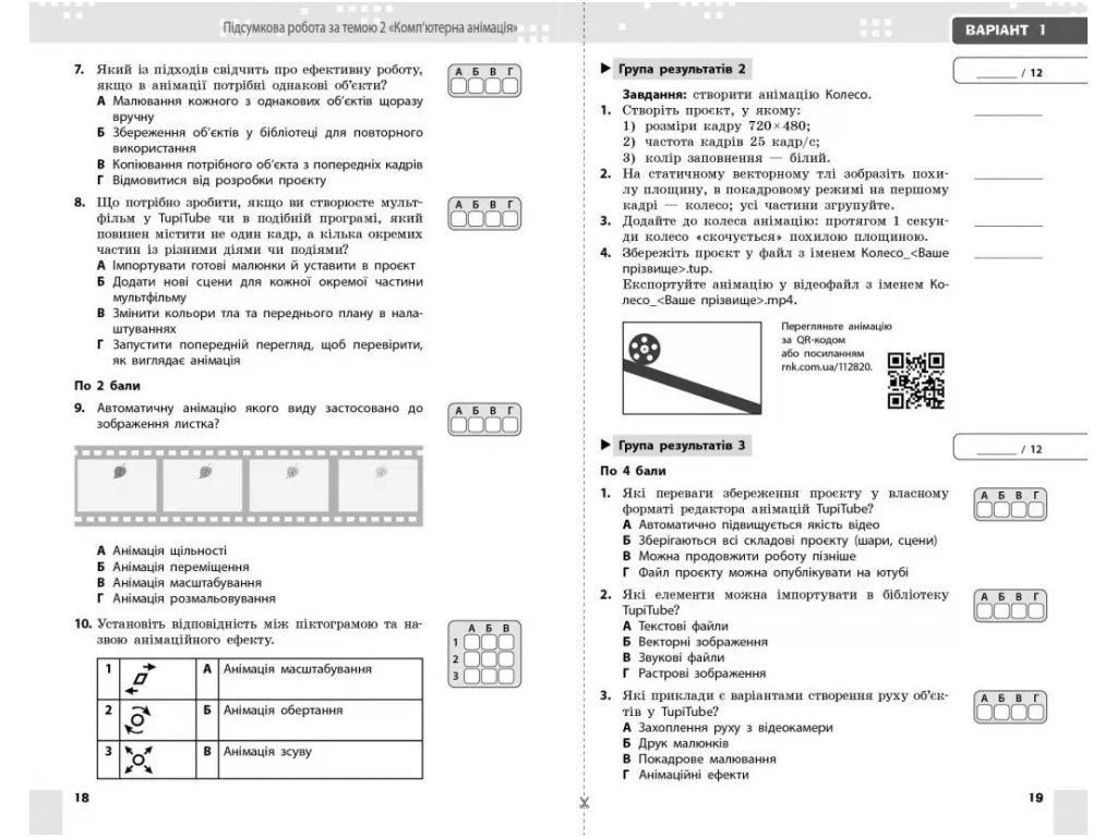 НУШ 7 класс, Информатика, Текущая и итоговая оценка по группам результатов + диагностическая
