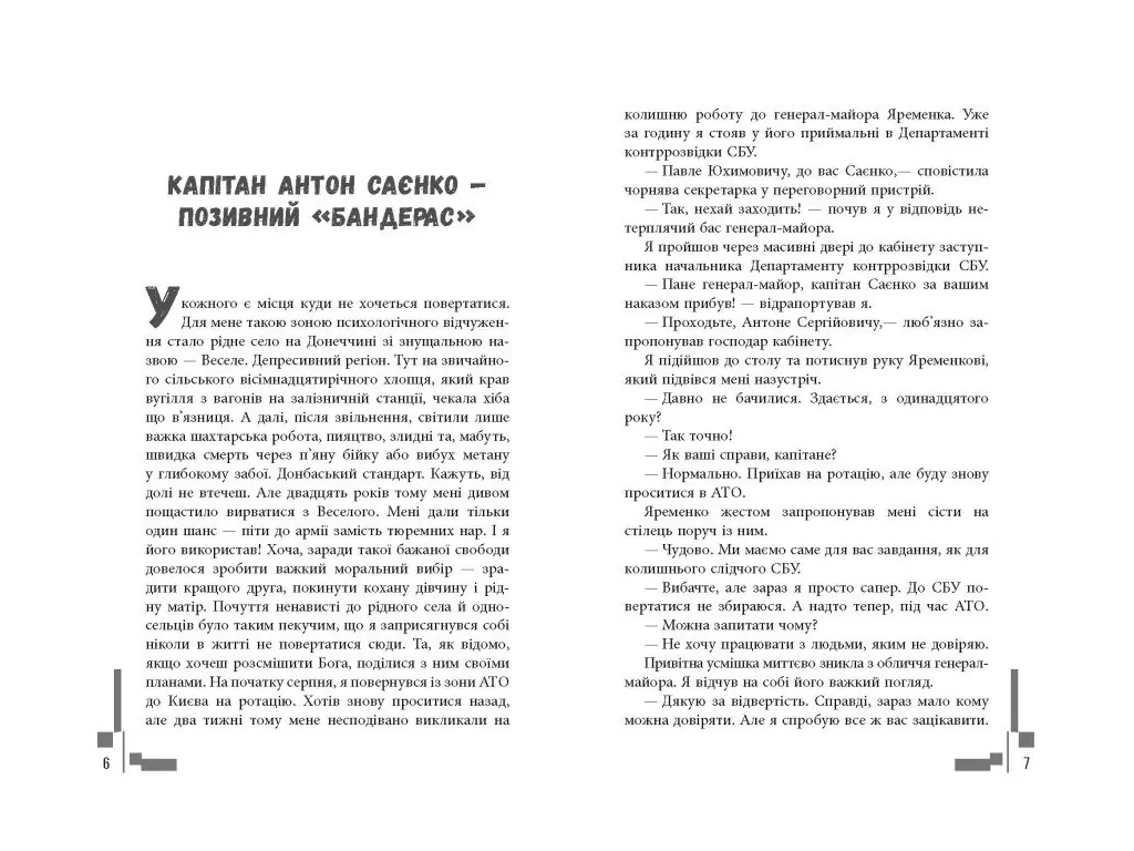 Современная проза Украины, Позывной Бандерас, Фабула ФБ1444045У