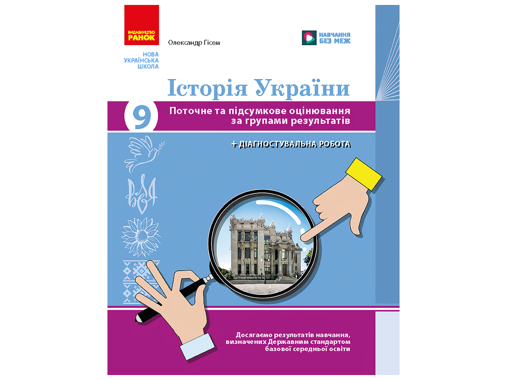 НУШ 9 класс, История Украины. Текущая и итоговая оценка по группам результатов + диагностик
