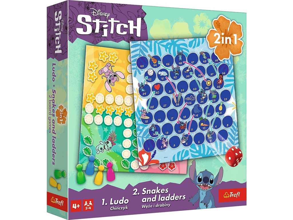 Настольная игра 2 в1 Stitch "Ходилка"
