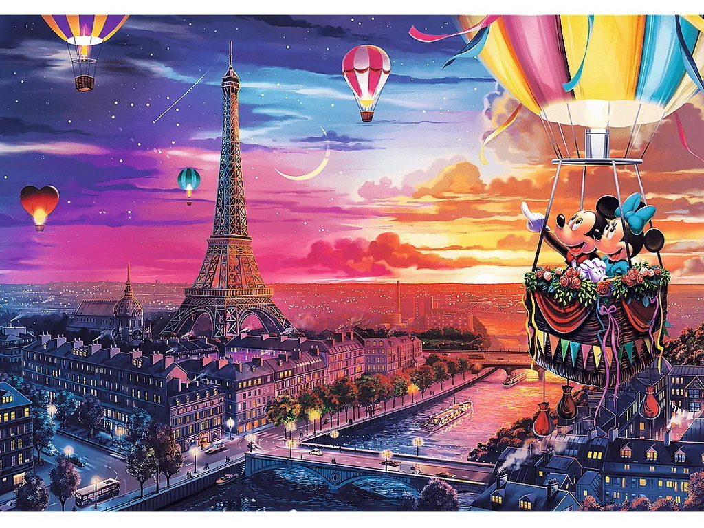 Пазлы Trefl Disney Микки и Минни в Париже, 1000 элементов