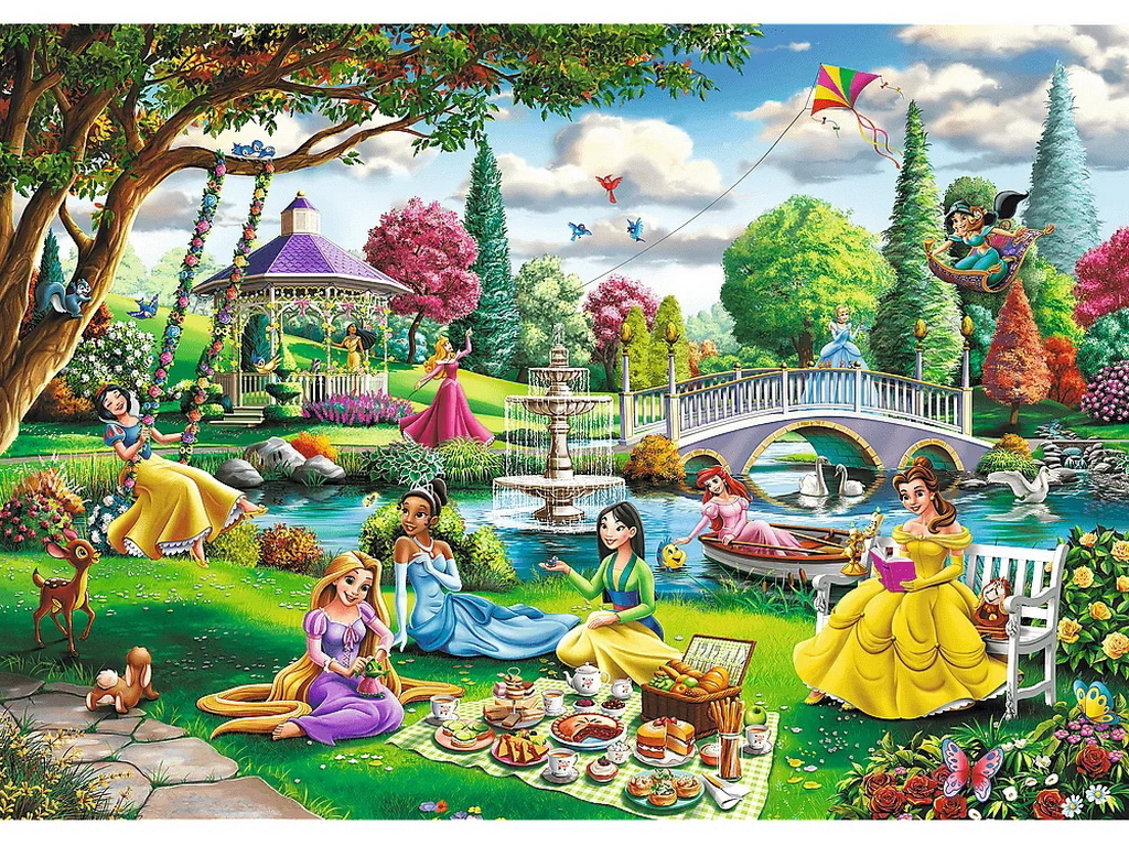 Пазли Trefl Premium Plus Disney Picnic with Princesses, 1000 елементів