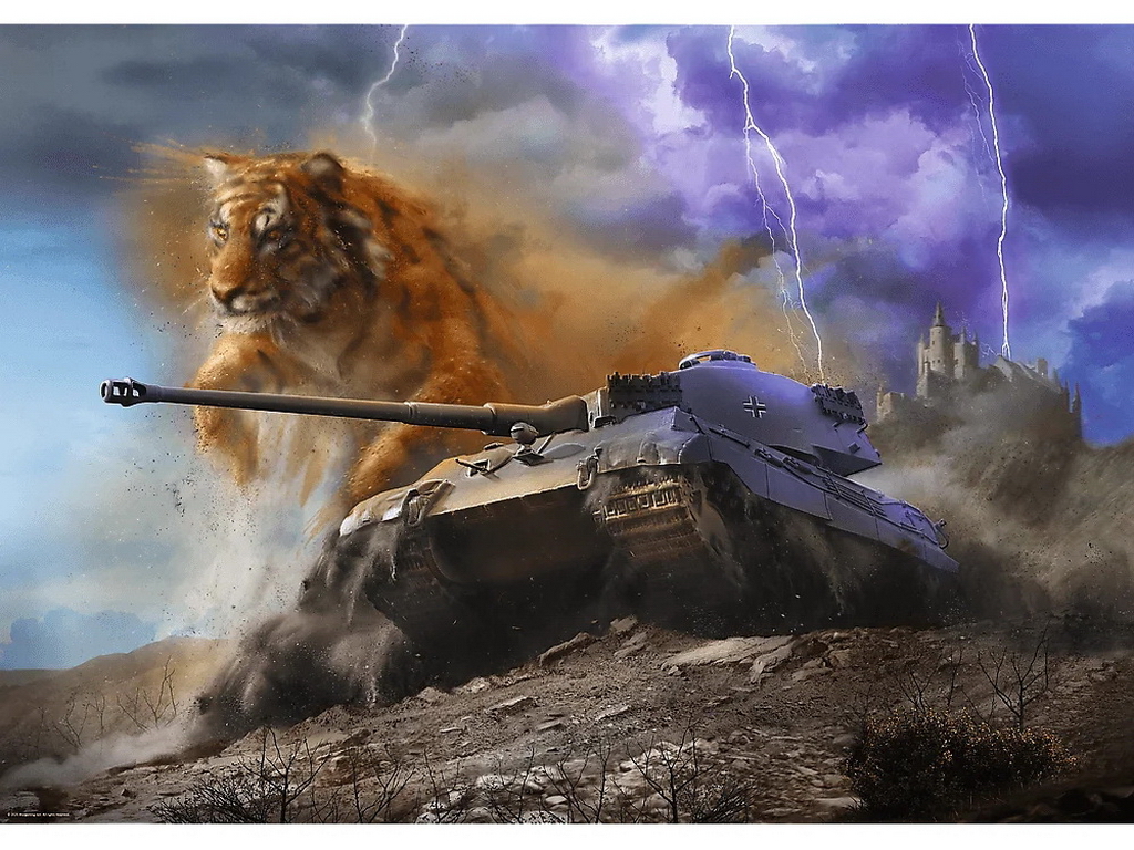 Пазлы Trefl Premium Plus World of Tanks Тигр II, 1000 элементов