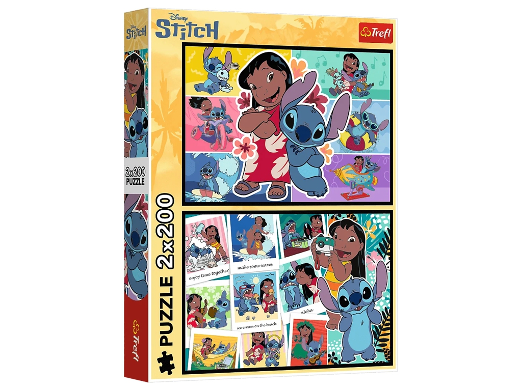 Пазлы Trefl Lilo&Stitch Счастливая жизнь Стич, 2 х 200 элементов