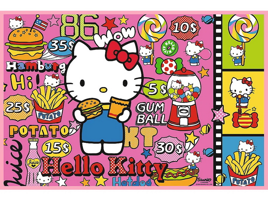 Пазли Trefl Hello Kitty Вітаю Кітті та друзів, 2 х 200 елементів