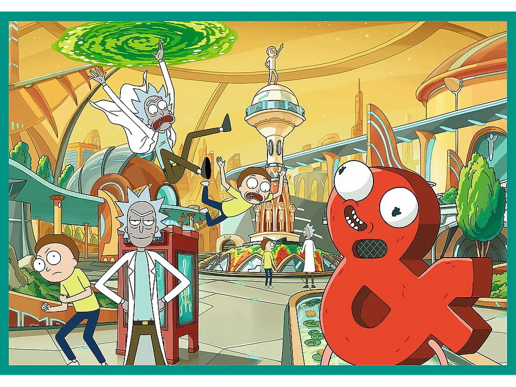 Пазлы Trefl Rick and Morty Закрученный мир, 4 х 250 элементов
