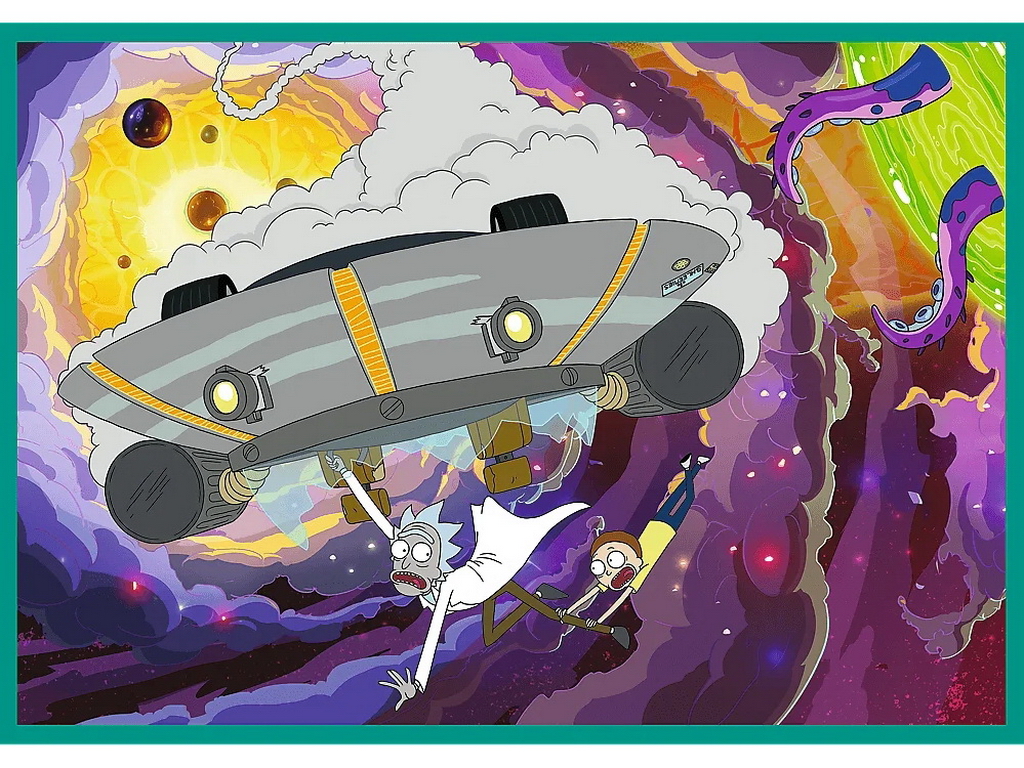Пазлы Trefl Rick and Morty Закрученный мир, 4 х 250 элементов
